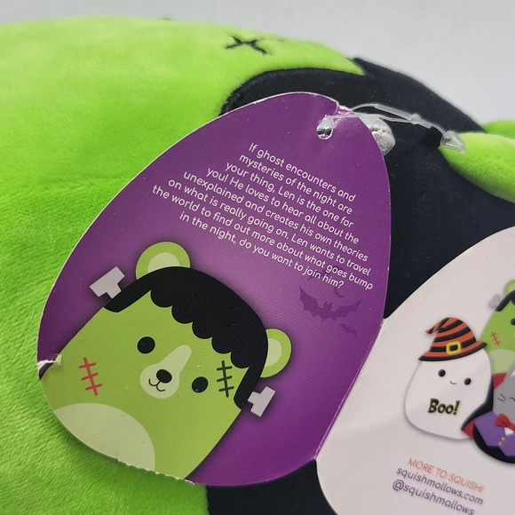 Squishmallow 2021 Halloween 8" Len the Franken Bear Plush Doll Toy - Picture 4 of 7